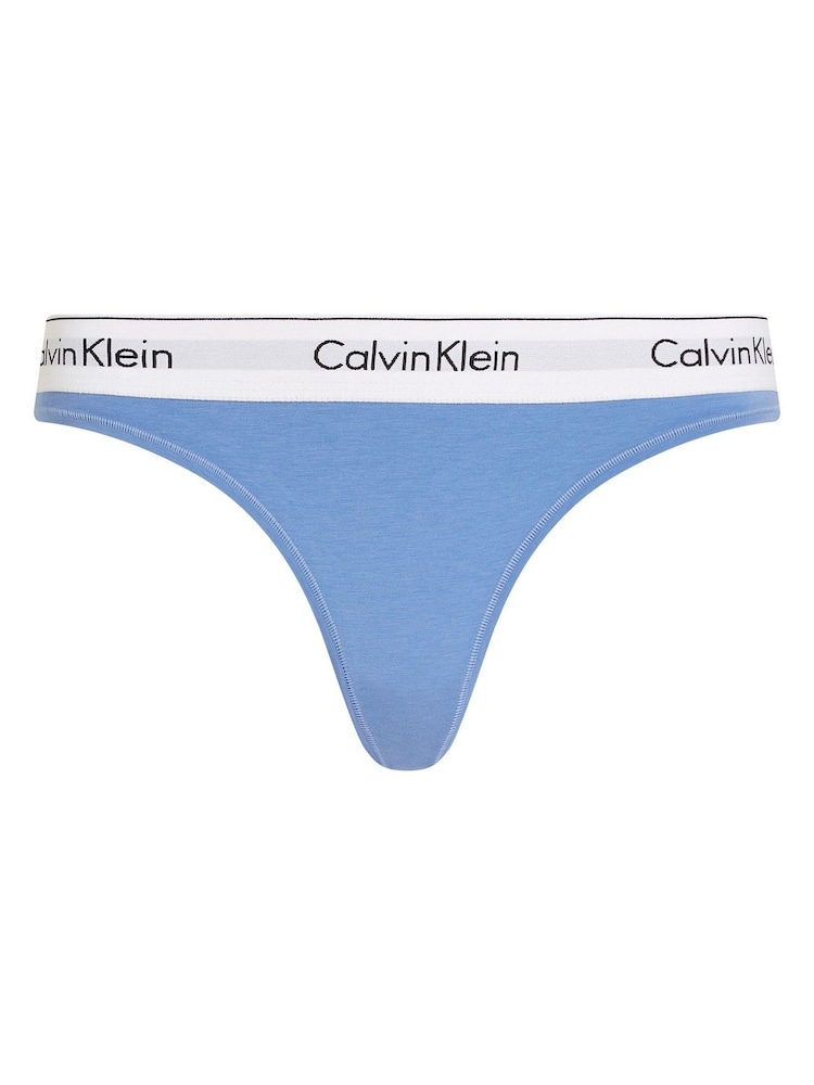 Calvin Klein Blue Modern Cotton Thong - Image 5 of 5