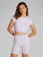 Calvin Klein Purple Icon High Waisted Shapewear Shorts - Image 1 of 5