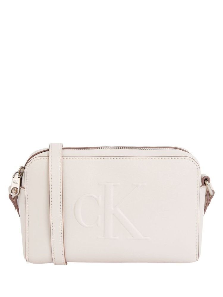 Calvin Klein White Sculpted Camera Bag - Image 1 of 5