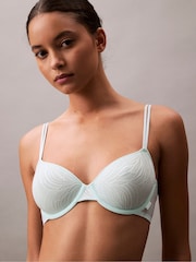 Calvin Klein Green Sheer Marquisette Lightly Lined Demi Bra - Image 1 of 4