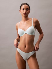 Calvin Klein Green Sheer Marquisette Lightly Lined Demi Bra - Image 2 of 4