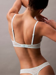 Calvin Klein Green Sheer Marquisette Lightly Lined Demi Bra - Image 4 of 4