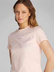 Calvin Klein Pink Baby Placed 100% Cotton T-Shirt - Image 4 of 6
