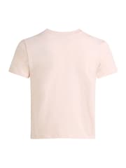 Calvin Klein Pink Baby Placed 100% Cotton T-Shirt - Image 6 of 6
