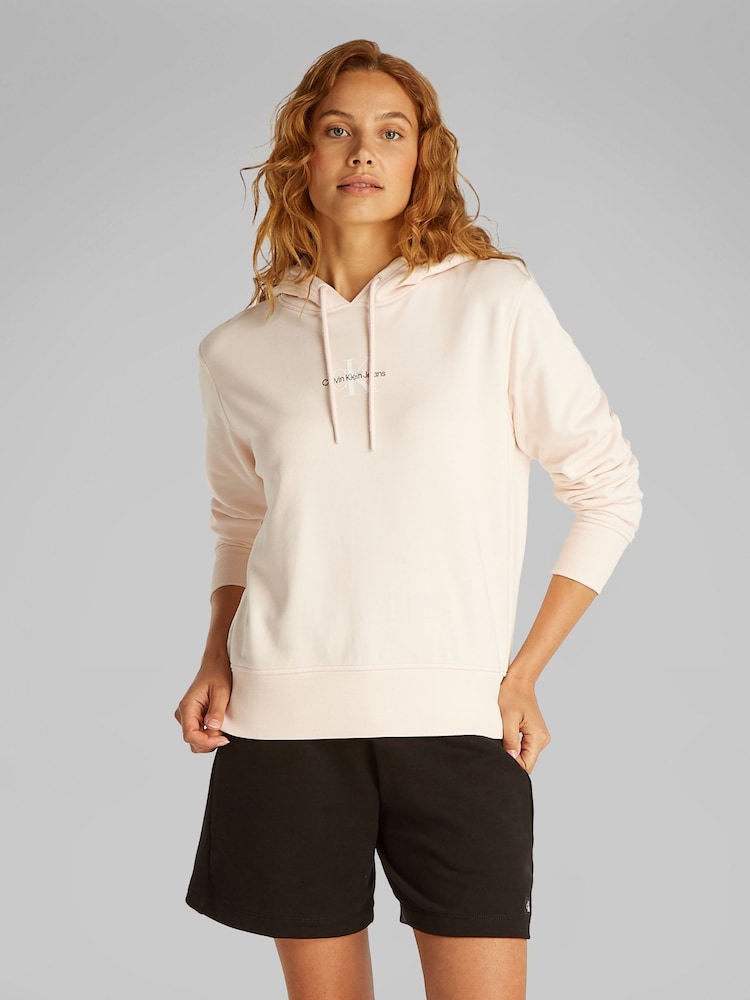 Calvin Klein Pink Monologo Hoodie - Image 3 of 5