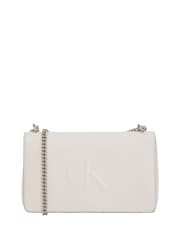 Calvin Klein White Flap Shoulder Bag - Image 1 of 5