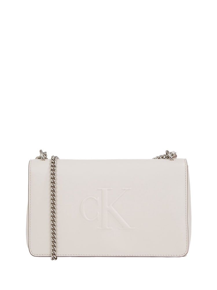 Calvin Klein White Flap Shoulder Bag - Image 1 of 5