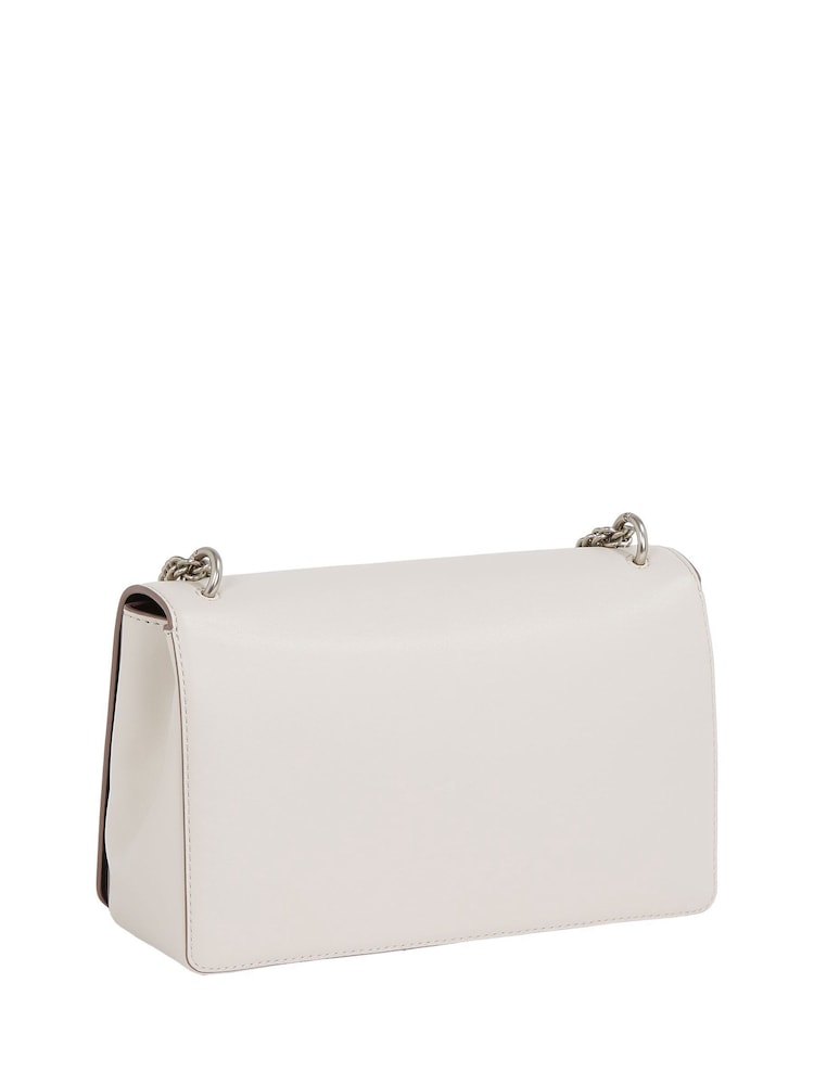 Calvin Klein White Flap Shoulder Bag - Image 3 of 5