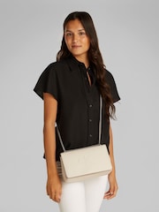 Calvin Klein White Flap Shoulder Bag - Image 5 of 5
