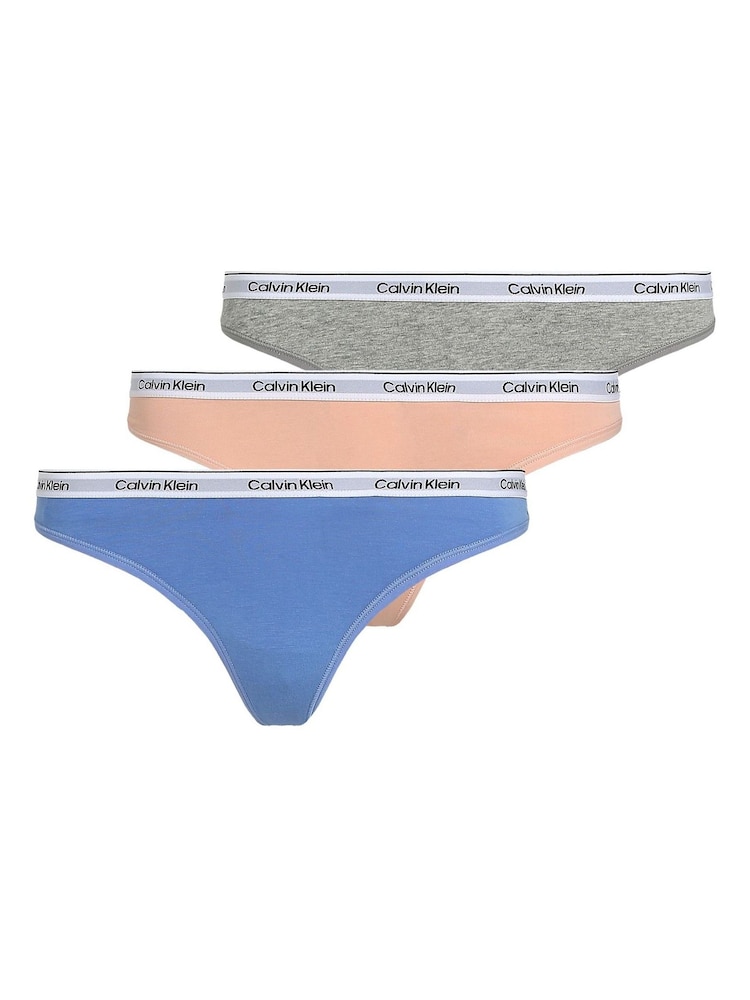 Calvin Klein Orange Animal Modern Logo Full Knickers 3 Pack - Image 1 of 1 Calvin Klein Orange Animal Modern Logo Full Knickers 3 Pack - Image 1 of 1