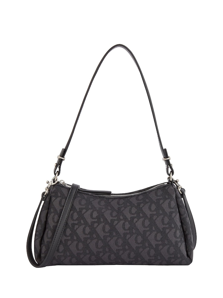 Calvin Klein Black Monogram Shoulder Bag - Image 1 of 5 Calvin Klein Black Monogram Shoulder Bag - Image 1 of 5