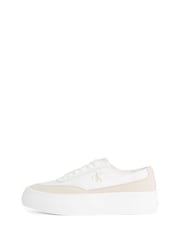 Calvin Klein White Vulcanised Flatform Low Trainers - Image 3 of 6