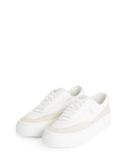 Calvin Klein White Vulcanised Flatform Low Trainers - Image 4 of 6