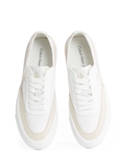Calvin Klein White Vulcanised Flatform Low Trainers - Image 6 of 6