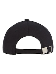 Calvin Klein Black Embroidered Monogram 100% Cotton Cap - Image 2 of 4