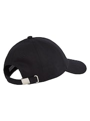 Calvin Klein Black Embroidered Monogram 100% Cotton Cap - Image 3 of 4