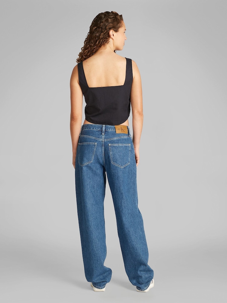 Calvin Klein Black Soft Linen Top - Image 3 of 7