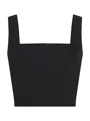 Calvin Klein Black Soft Linen Top - Image 5 of 7
