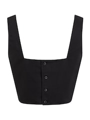 Calvin Klein Black Soft Linen Top - Image 6 of 7