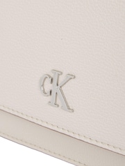 Calvin Klein White Minimal Monogram Flap Wallet - Image 4 of 4