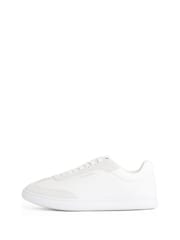 Calvin Klein White Cupsole Lace-Up Leather Trainers - Image 6 of 6