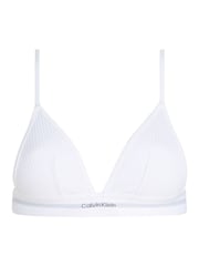 Calvin Klein White Rib Unlined Triangle Bra - Image 5 of 5