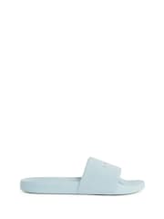 Calvin Klein Blue Monogram Slides - Image 2 of 6