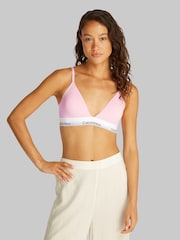 Calvin Klein Pink Modern Cotton Lightly Lined Triangle Bra - Image 1 of 4