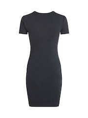 Calvin Klein Black Rib Bodycon Dress - Image 6 of 6