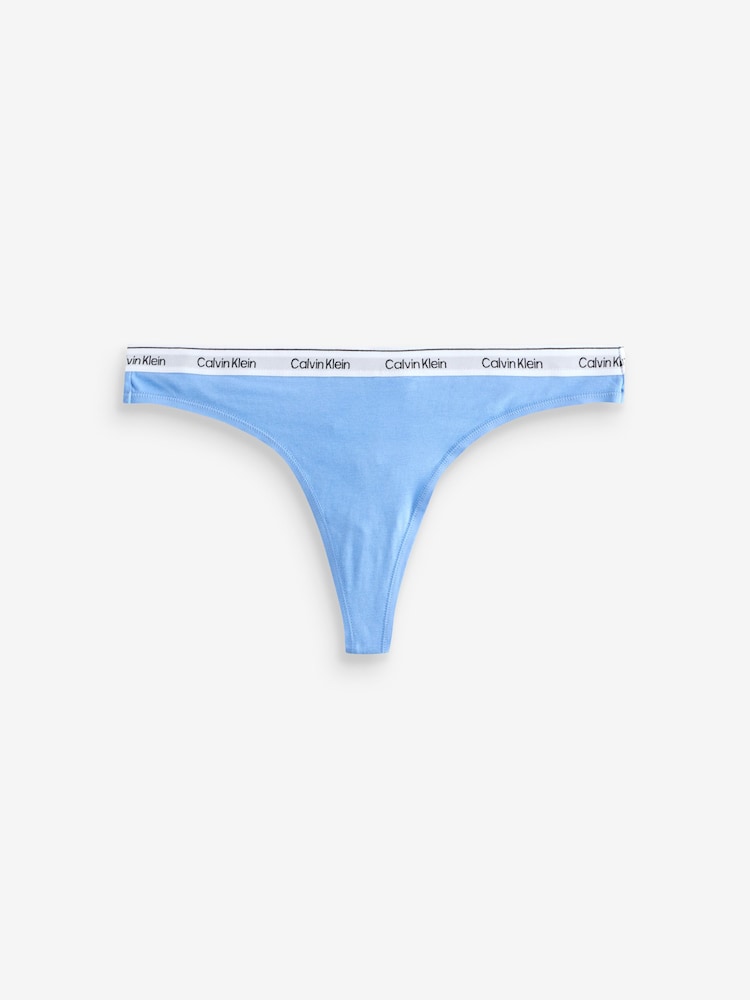 Calvin Klein Black Modern Logo Low Rise Thongs 5 Pack - Image 3 of 11