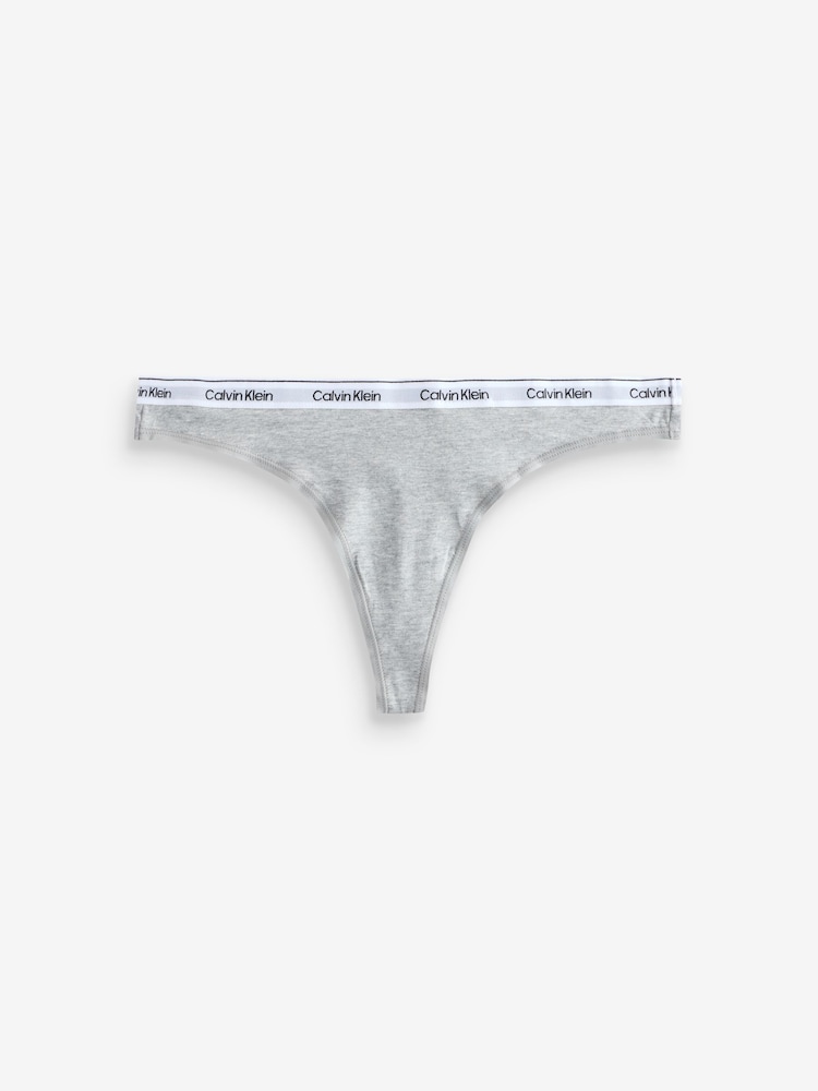 Calvin Klein Black Modern Logo Low Rise Thongs 5 Pack - Image 5 of 11