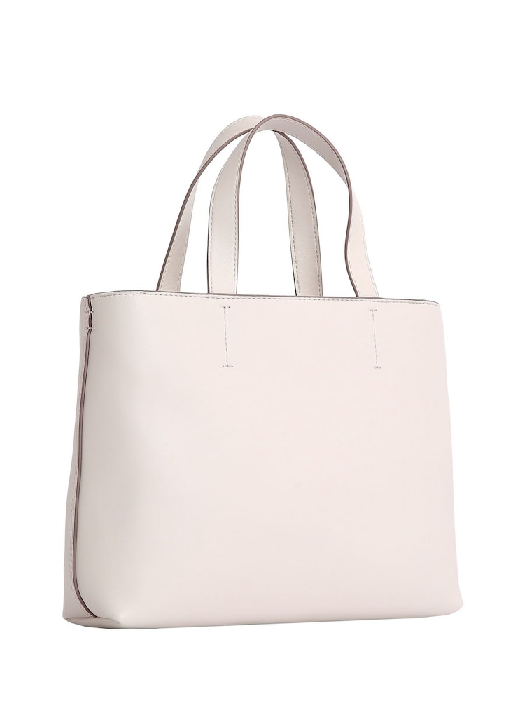 Calvin Klein White Sculpted Mini Tote Bag - Image 2 of 4 Calvin Klein White Sculpted Mini Tote Bag - Image 2 of 4