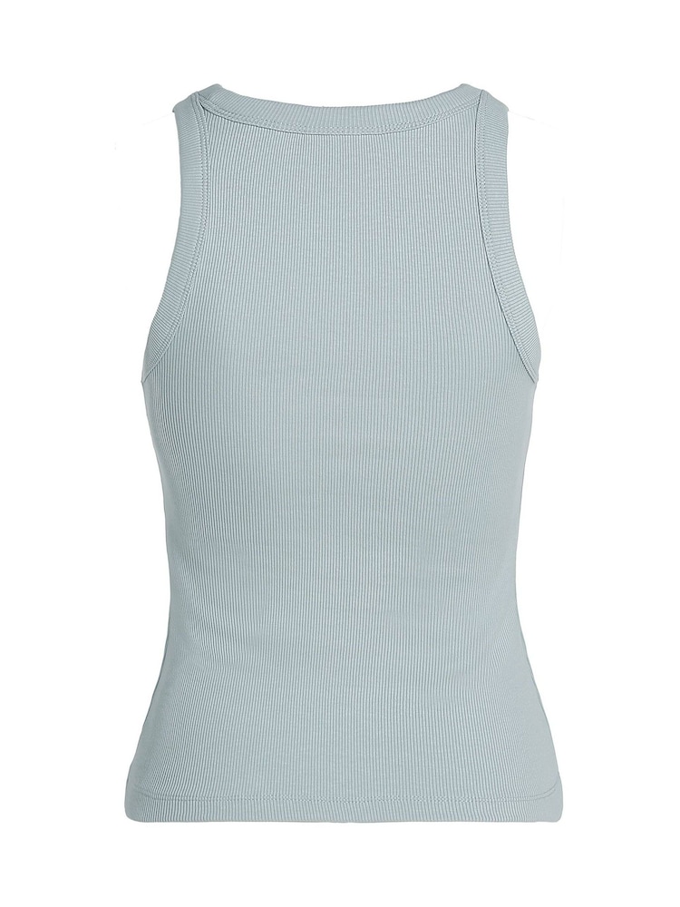 Calvin Klein Blue Monologo Rib Tank Top - Image 6 of 6