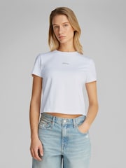Calvin Klein White Placed Baby 100% Cotton T-Shirt - Image 1 of 6