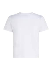 Calvin Klein White Placed Baby 100% Cotton T-Shirt - Image 6 of 6