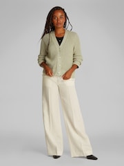 Calvin Klein Green Mouline Texture Cardigan - Image 2 of 7