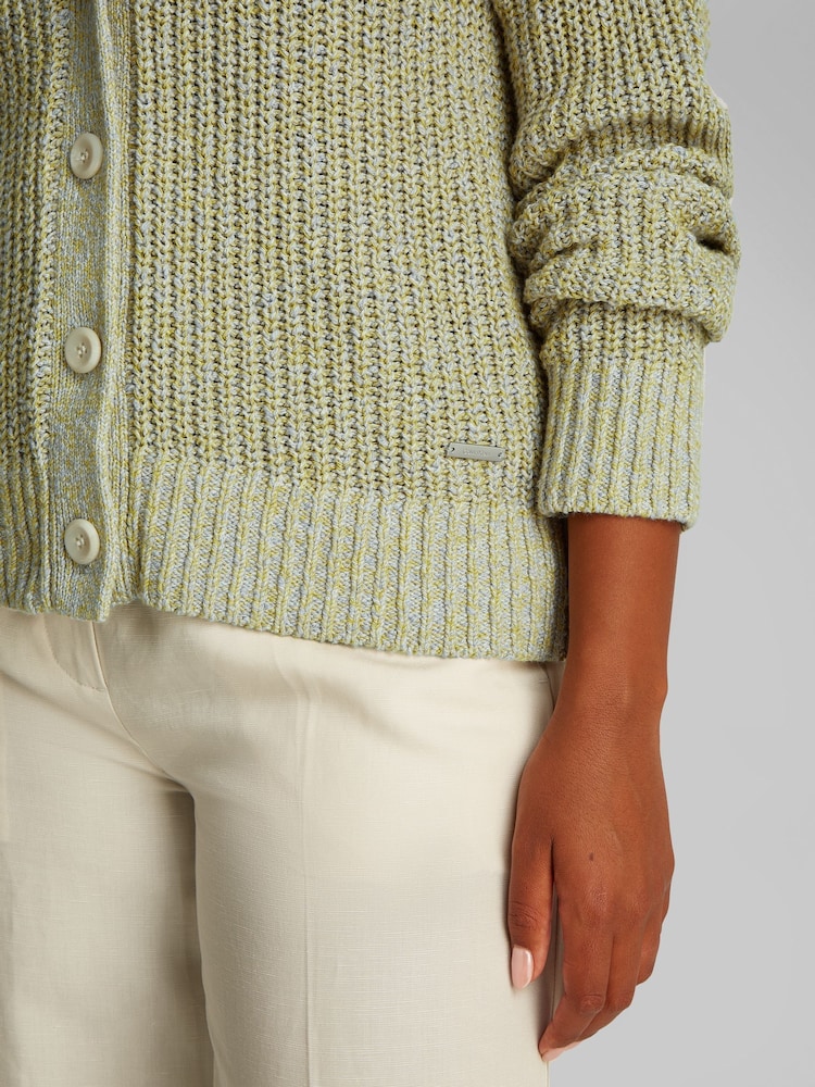 Calvin Klein Green Mouline Texture Cardigan - Image 4 of 7