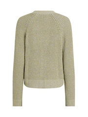 Calvin Klein Green Mouline Texture Cardigan - Image 6 of 7