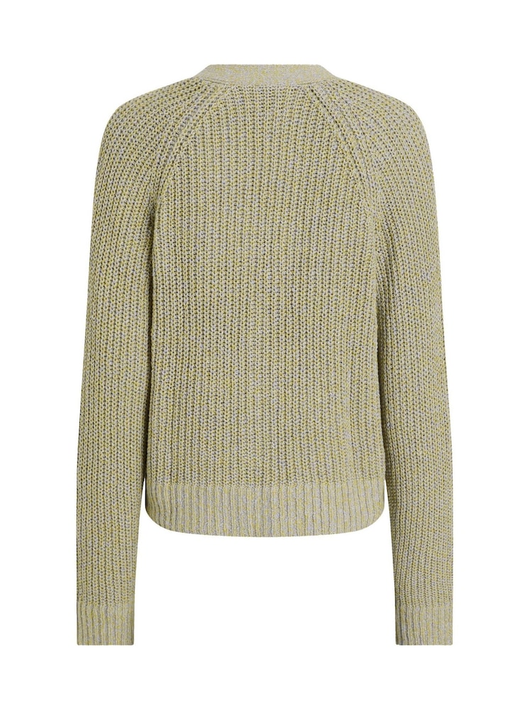 Calvin Klein Green Mouline Texture Cardigan - Image 6 of 7