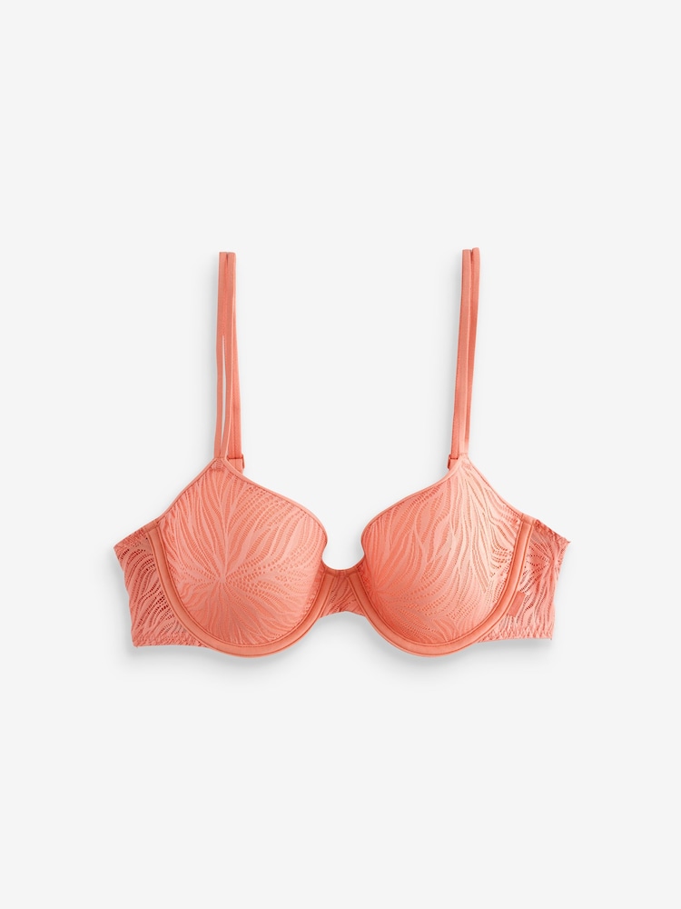 Calvin Klein Orange Sheer Marquisette Lightly Lined Demi Bra - Image 1 of 1