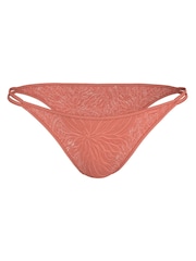 Calvin Klein Pink Sheer Marquisette Lace High Leg Thong - Image 1 of 1