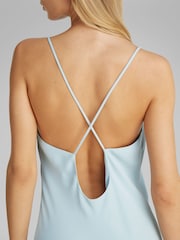 Calvin Klein Crepe Dress With Low Back Drape - Image 4 of 6