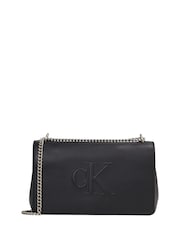 Calvin Klein Black Flap Shoulder Bag - Image 1 of 5