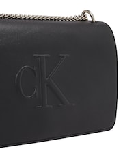 Calvin Klein Black Flap Shoulder Bag - Image 4 of 5
