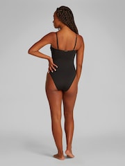 Calvin Klein Black Bandeau One Piece Swimsuit With Removable Pads - Image 3 of 5