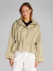 Calvin Klein Beige Waisted Jacket - Image 1 of 6