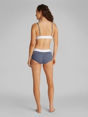 Calvin Klein Blue Rib Unlined Triangle Bra - Image 3 of 5