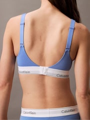 Calvin Klein Blue Modern Cotton Lift Bralette - Image 4 of 5