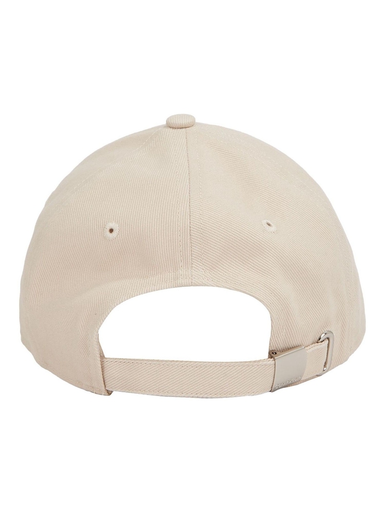 Calvin Klein White Embroidered Monogram 100% Cotton Cap - Image 2 of 4