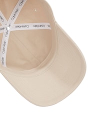Calvin Klein White Embroidered Monogram 100% Cotton Cap - Image 3 of 4